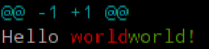 Git word-diff output with inline colored changes